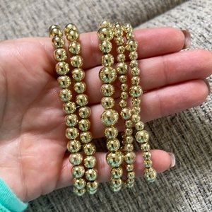 Set of gold bracelets